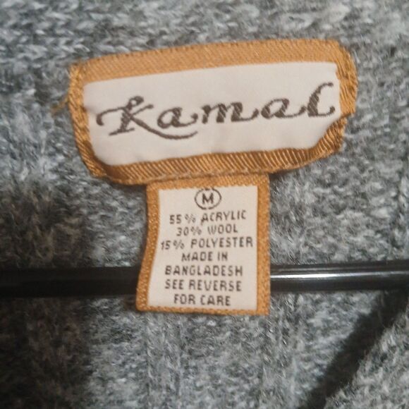 Kamel Grey Cardigan  Size M Womans Woll Blend - Picture 3 of 7